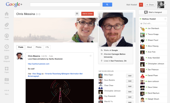 Google+ Neues Profil
