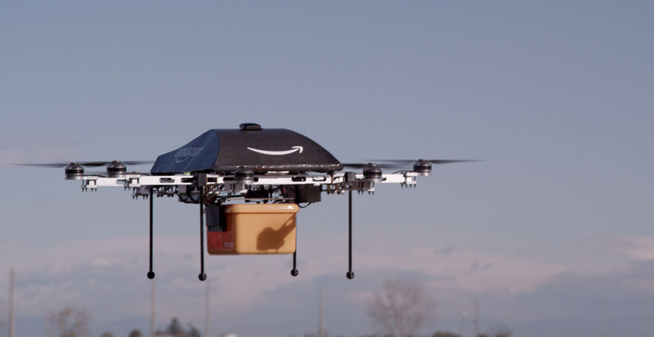 Amazon Prime Air Drohne fliegt