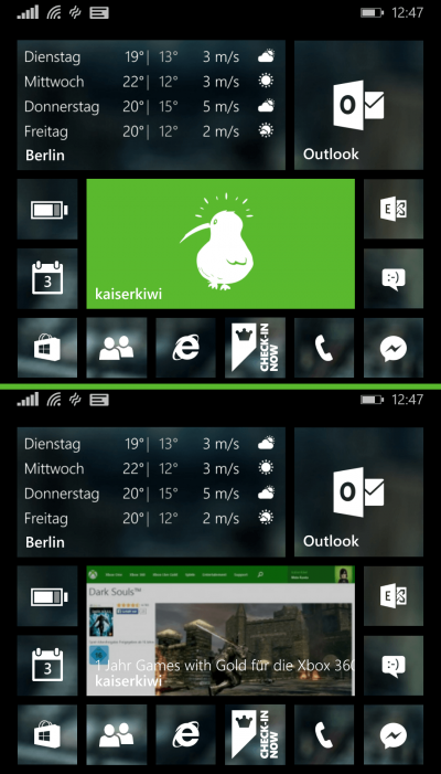 Windows Phone 8.1 - Website-Kachel Homescreen