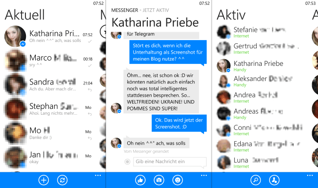Facebook Messenger für Windows Phone