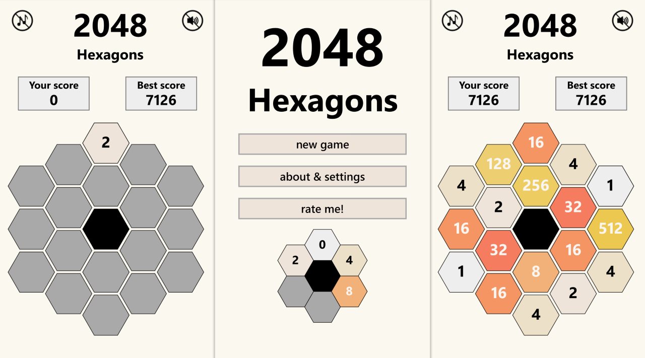 2048 Hexagons Screenshots
