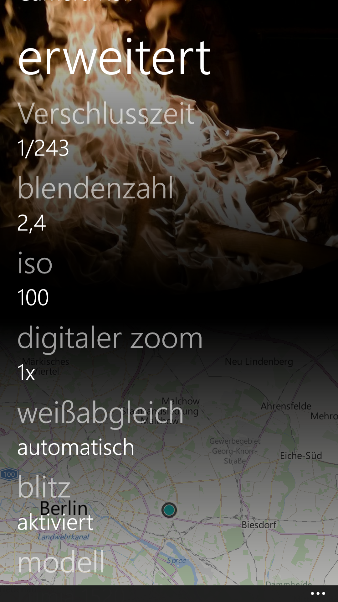 Foto-Info erweiterte EXIF-Daten auf Windows Phone anzeigen