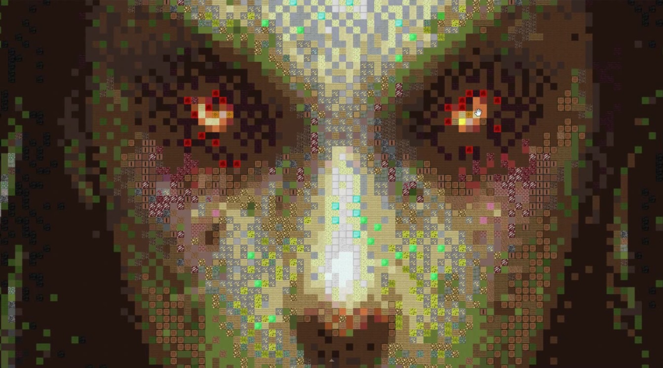 Minecraft Pixelart mit 1.128.960 Blöcken