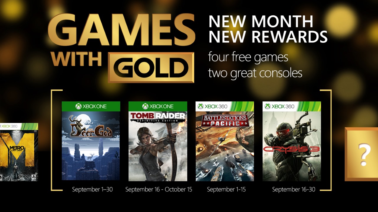 Games with Gold im September Tomb Raider und Crysis 3 im September