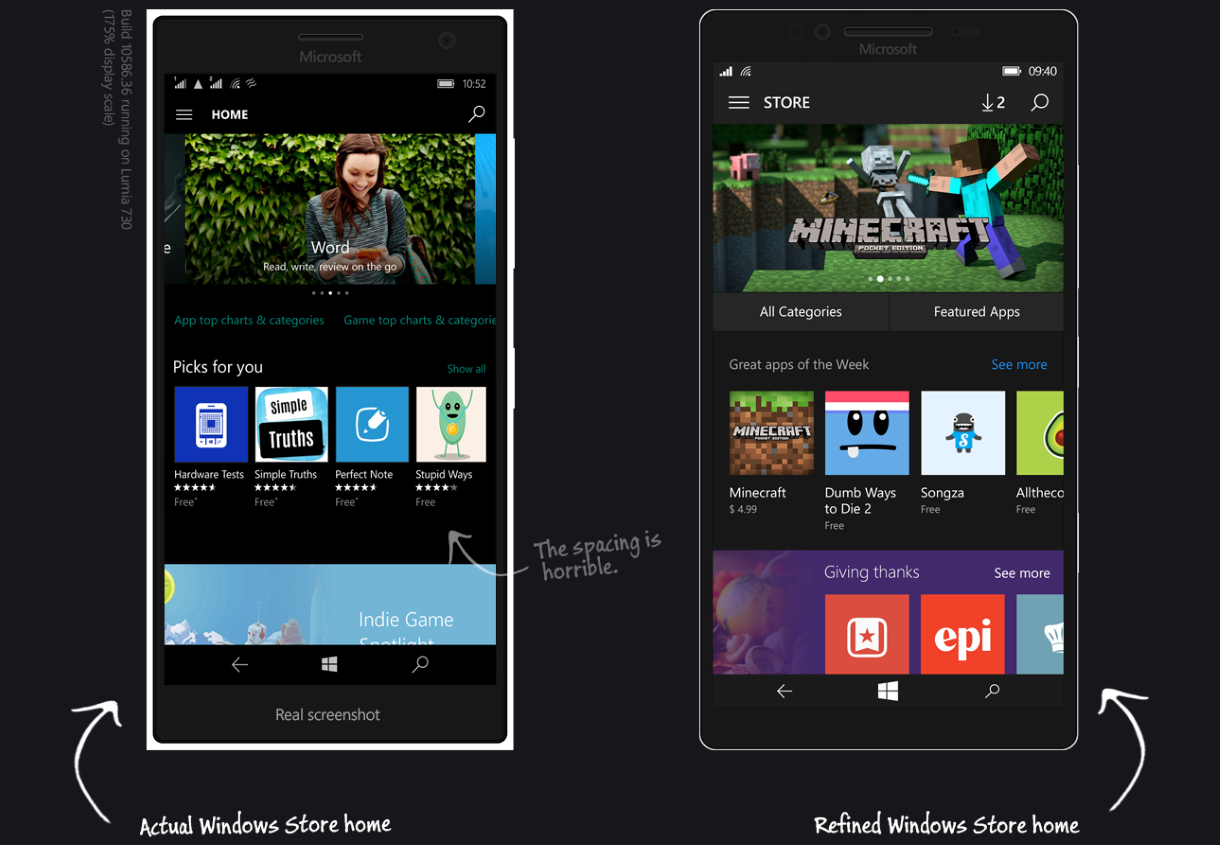 Windows 10 Mobile Konzept - Windows Store