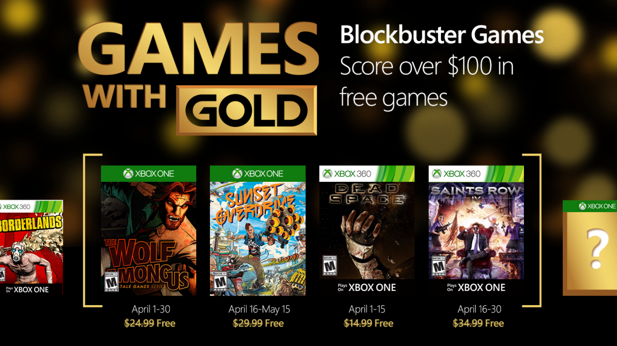 Games with Gold April