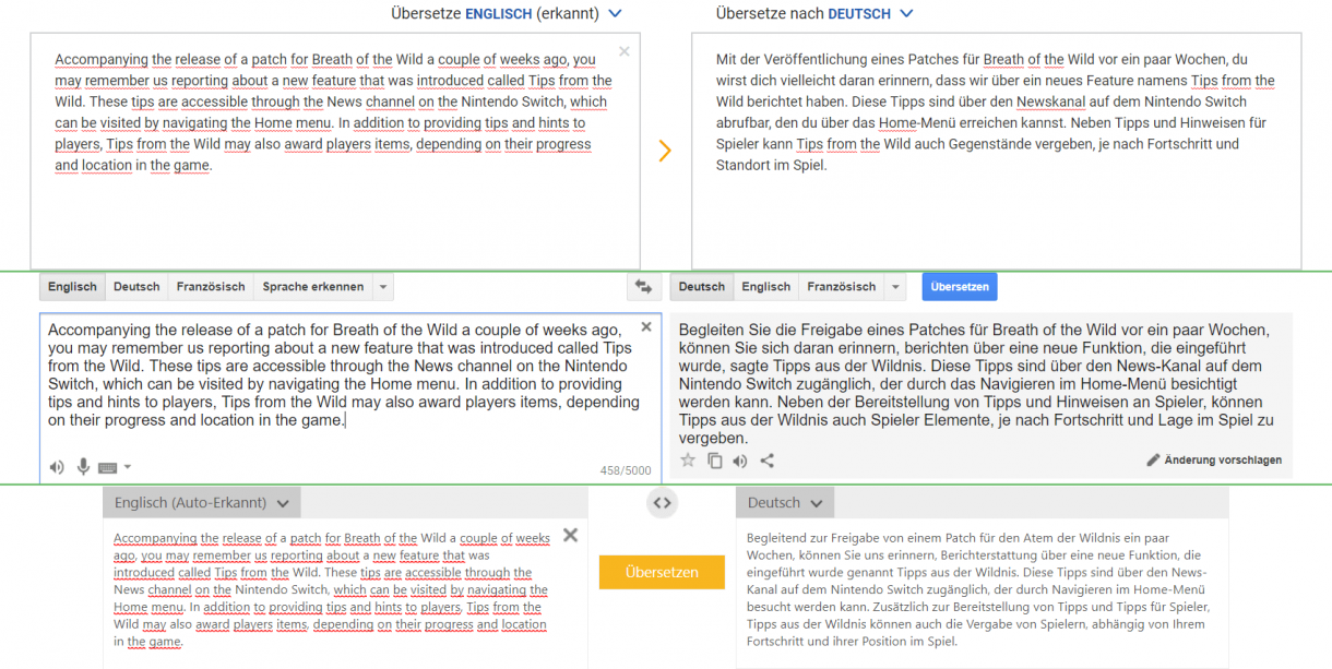 DeepL vs Google Translate vs Bing Translate