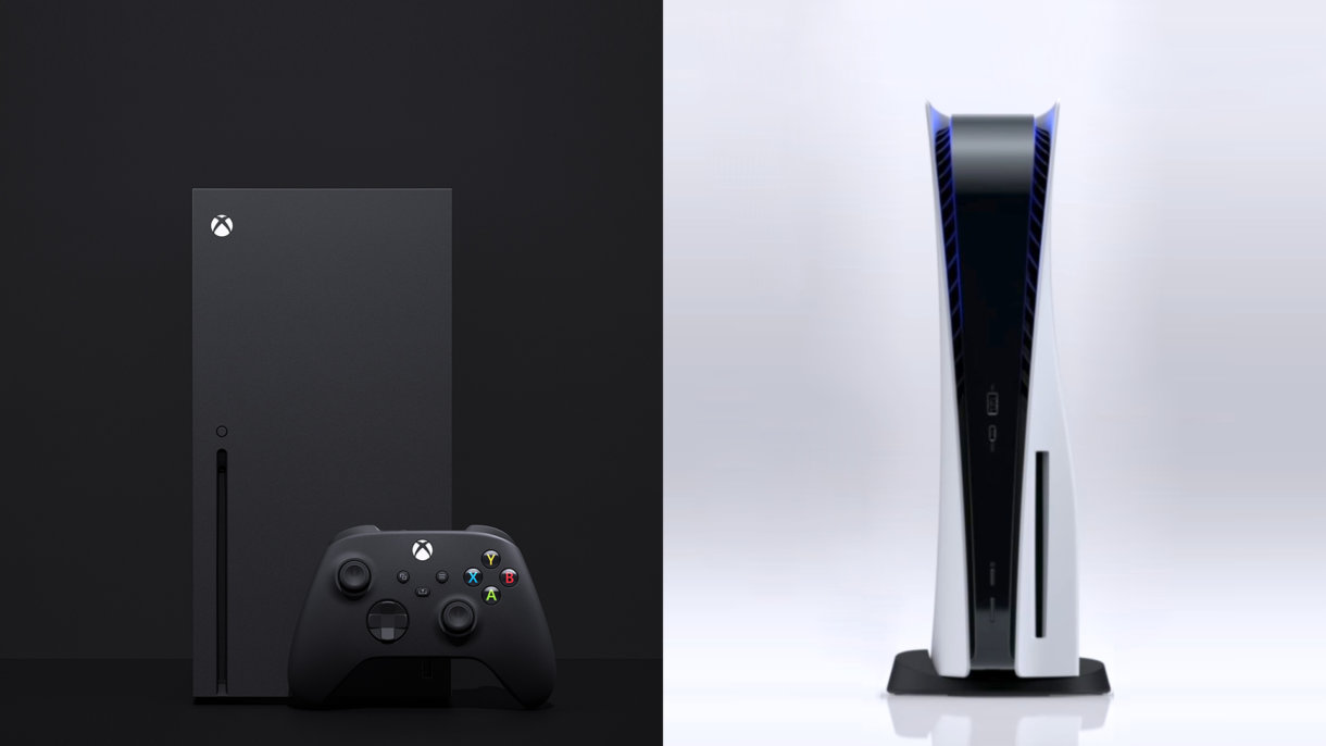 Links: Die Xbox Series X | Rechts: Die PlayStation 5