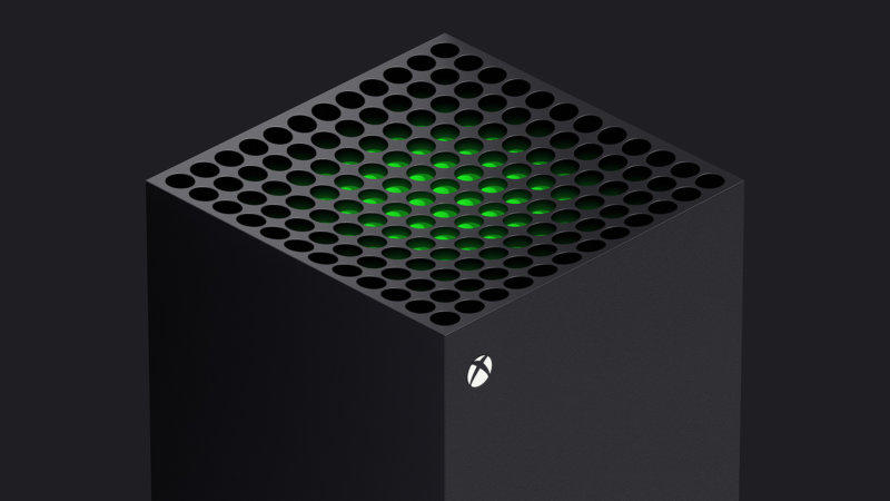 Ein Rendering der Xbox Series X von oben